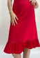 red slip dress