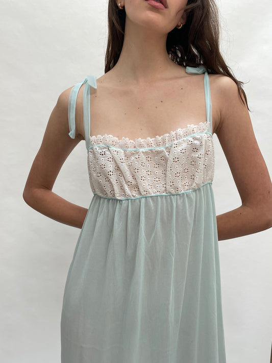 mint slip dress