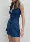 michael hoban north beach leather suede dress