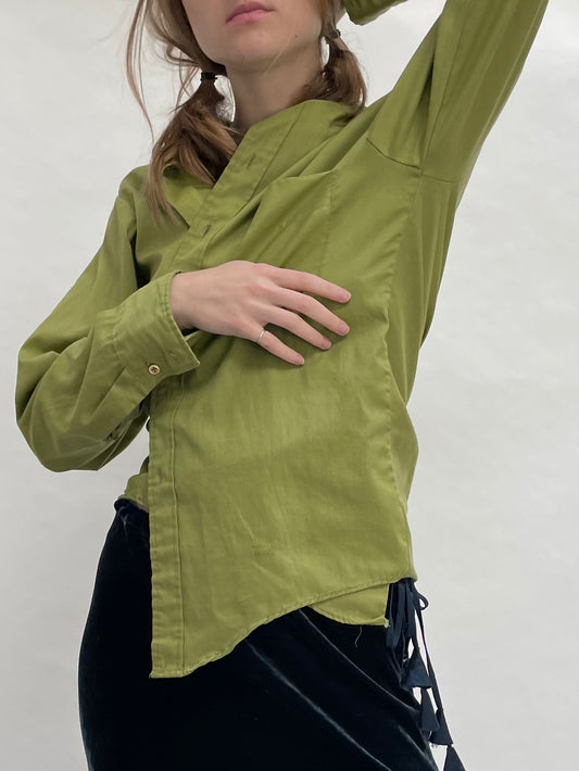 green button down