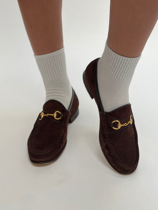 gucci suede loafer