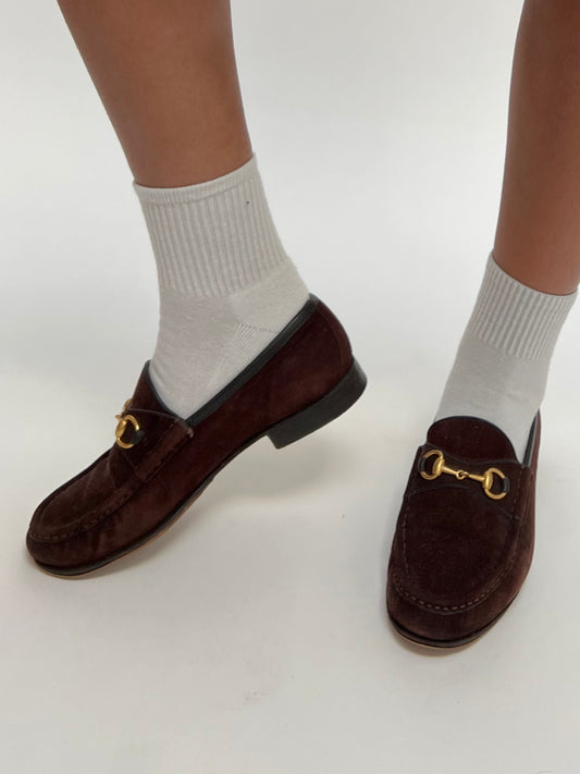 gucci suede loafer