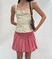 Vintage gingham mini skirt
