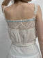 Vintage blue ribbon camisole corset cover