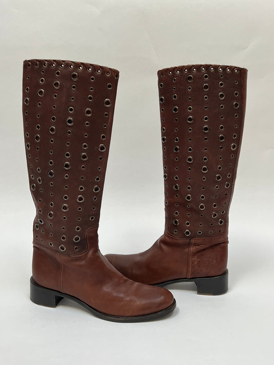 Prada grommet boots