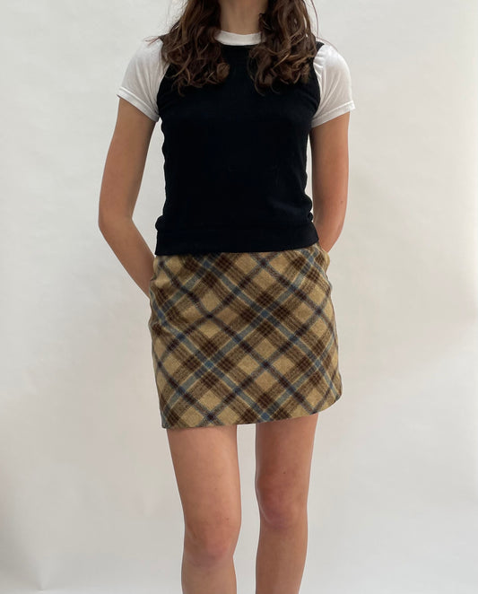 plaid mini skirt
