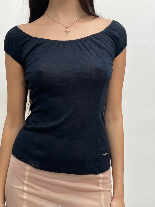 Miu Miu cashmere silk top