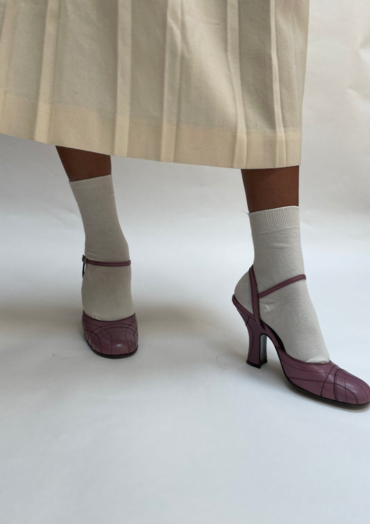Prada slingback purple heel