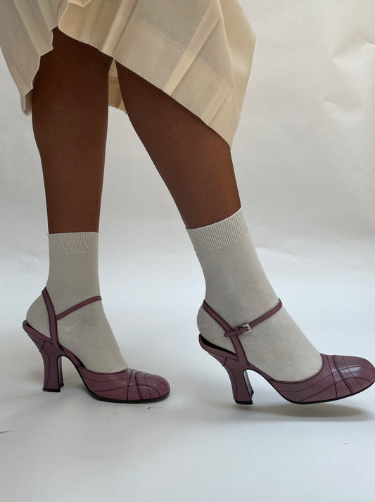 Prada slingback purple heel