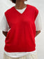 cashmere red vest