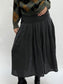 Vintage french pleated button skirt