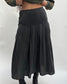 Vintage french pleated button skirt