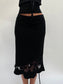 Vintage black wool skirt