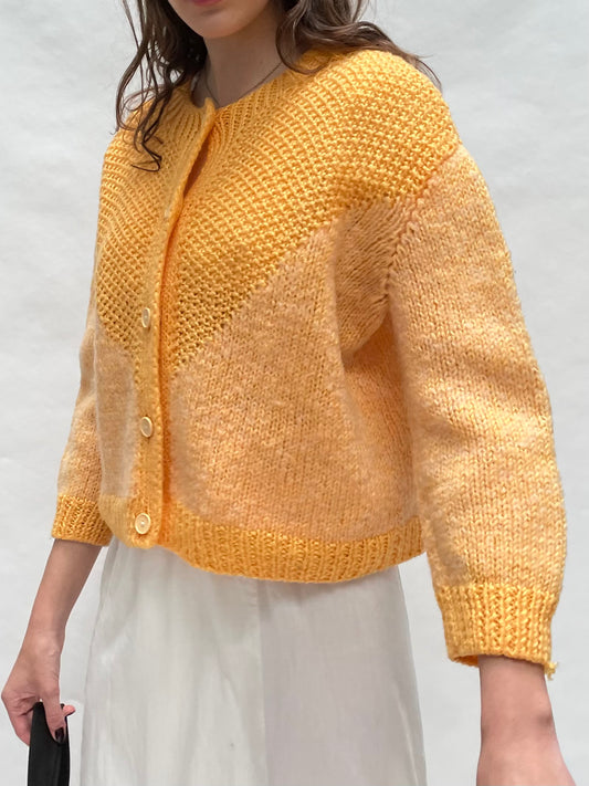 orange cardigan