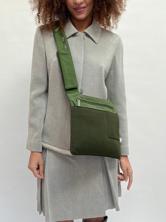 Miu Miu 1999 mesh neoprene sling bag