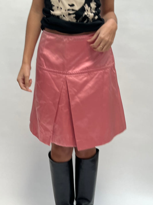 Miu Miu pink silk skirt