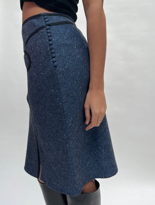 John Galliano 2001 wool skirt