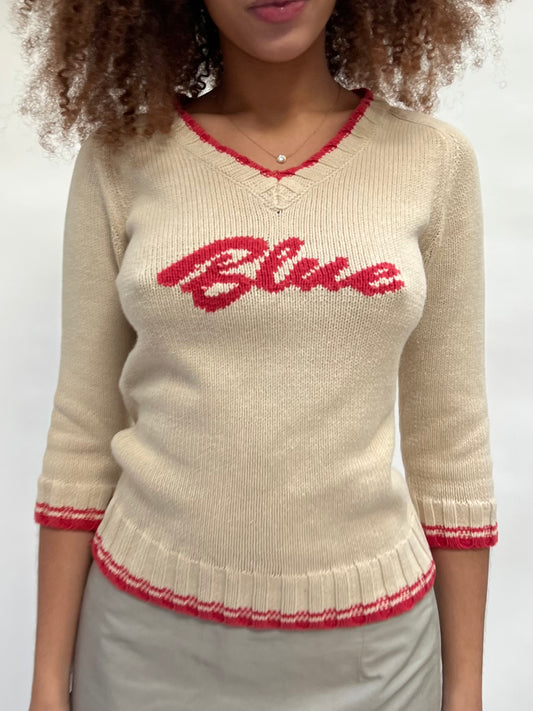 burberry blue label knit top