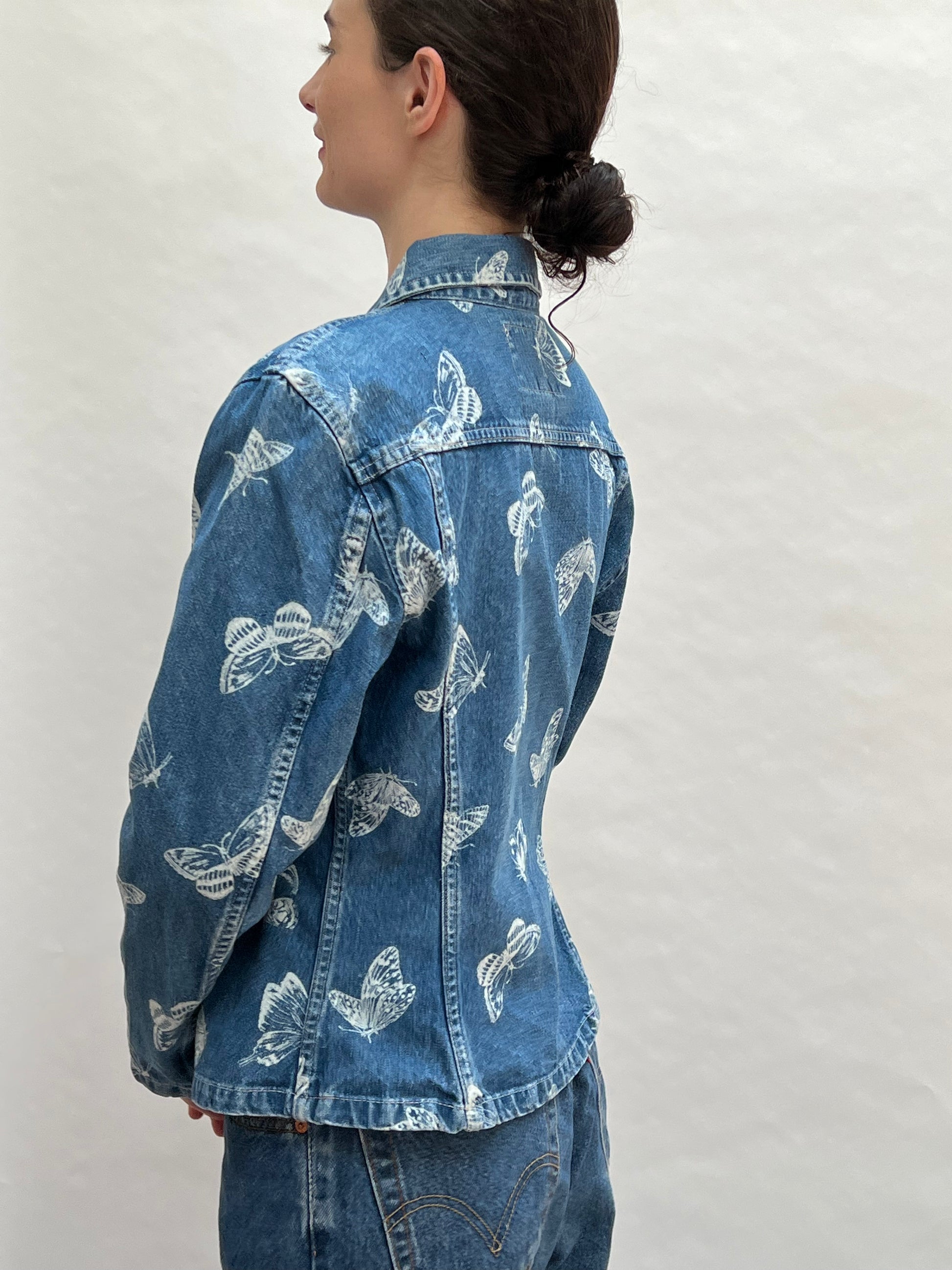 90s kenzo butterfly denim