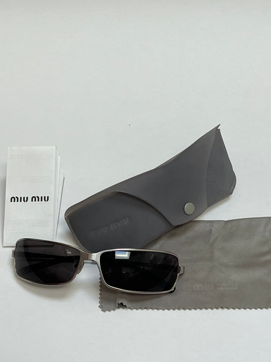 miu miu silver sunglasses