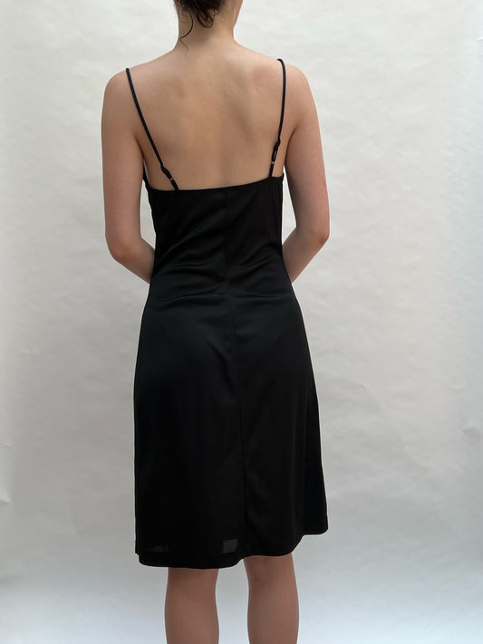 black perfect slip dress
