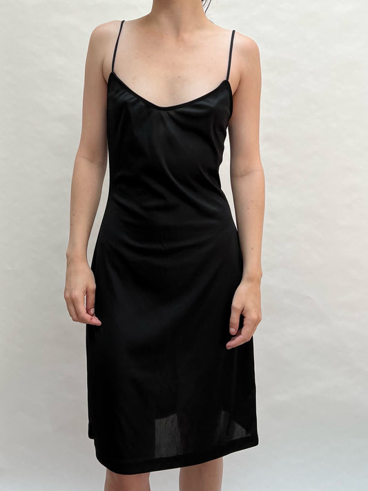 black perfect slip dress